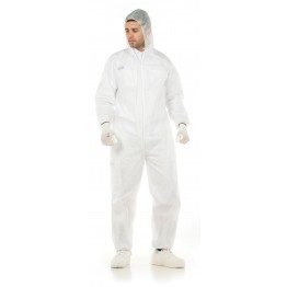 Disposable Coverall Steelgen 1188-BPPE, 100% Polypropylene 40 grs / m2, With Elastic wrists, ankles and waist.