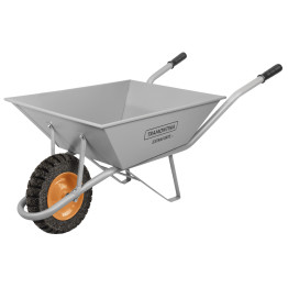 Tramontina Extra Strong Wheelbarrow with Gray Metallic Extra Strong Bucket 65 L, Metallic Handle and Solid Tyre
