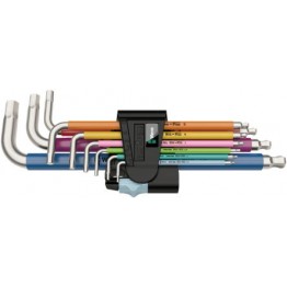 Set Of 9 Extra Long Multicolour Allen Hex Key Set,1.5-10mm,193144