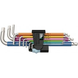 Set Of 9 Extra Long Multicolour Allen Hex Key Set,1.5-10mm,193144