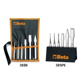 Set of 6 drift Punches and Cape Chisels, 38/B6
