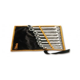 Set of 6 reversible ratcheting combination wrenches in wallet, 142/B6