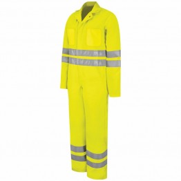 Fluorescent Hi-Visibility Zip-Front Coverall Yellow/Green