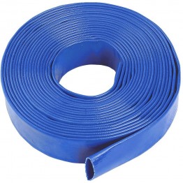 Water Discharge Layflat Hose Pipe Pump Irrigation Blue  - 76mm (3") Bore x 100 Metres Long