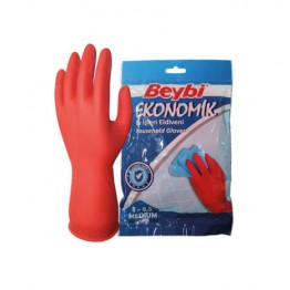 Beybi Economic Red Household Glove Size 7 - I Pair