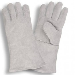 Grey Leather Gloves
