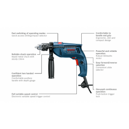 Impact Drill GSB 550 Freedom Kit Professional