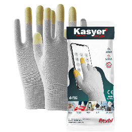 Kasyer Touch Screen Plus Polyester White Glove, Size 9 -3 Pairs (Packed)