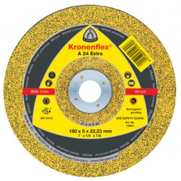 Kronenflex Grinding discs A 24 Extra, 125 x 22.23 x 6 mm, depressed, for metal - 341303