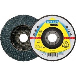 Flap disc SMT 624 Supra, 115 x 22.23, 40 grit, for INOX