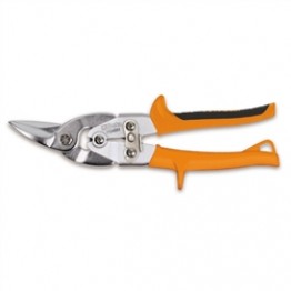 Left cut compound leverage shears, curved blades