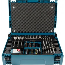 Drill and Bit Set, 0 V, Blue/Black - B-43044