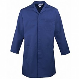 Unisex Lab Coats - White & Navy Blue