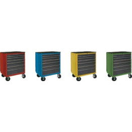  Roller cabinet 5 drawers, Blue color.