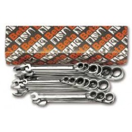 Set of 19 reversible ratcheting combination wrenches, 142/S19