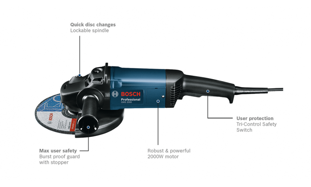 Bosch 06018B8000 Angle Grinder GWS 2000 Professional Mamtus Awka