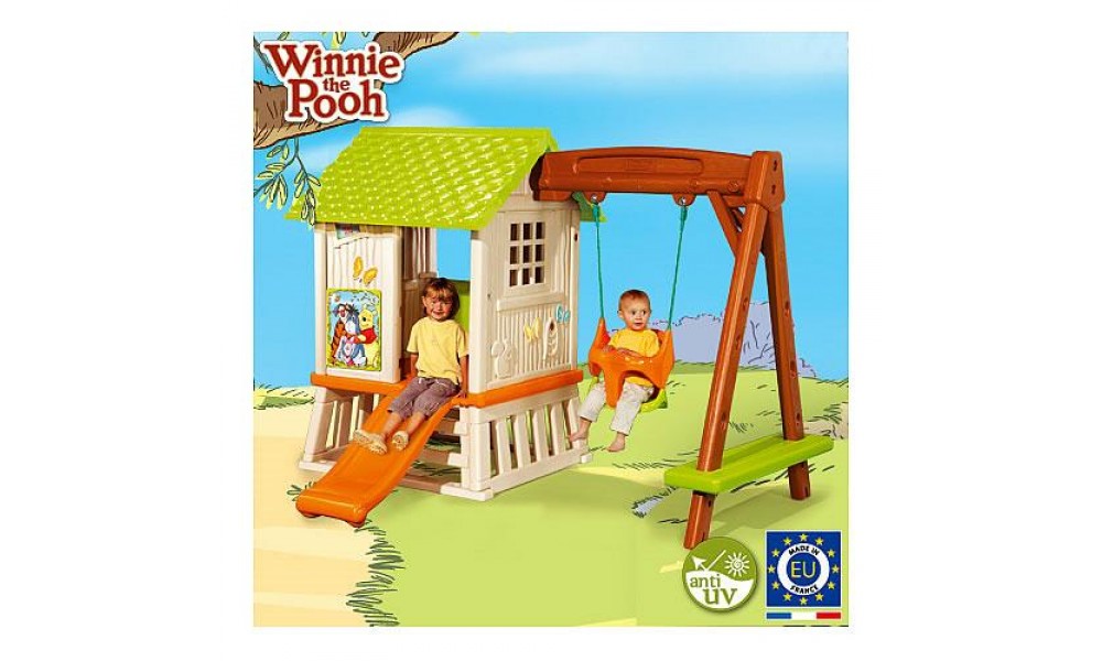 Smoby playhouse with on sale swing and slide