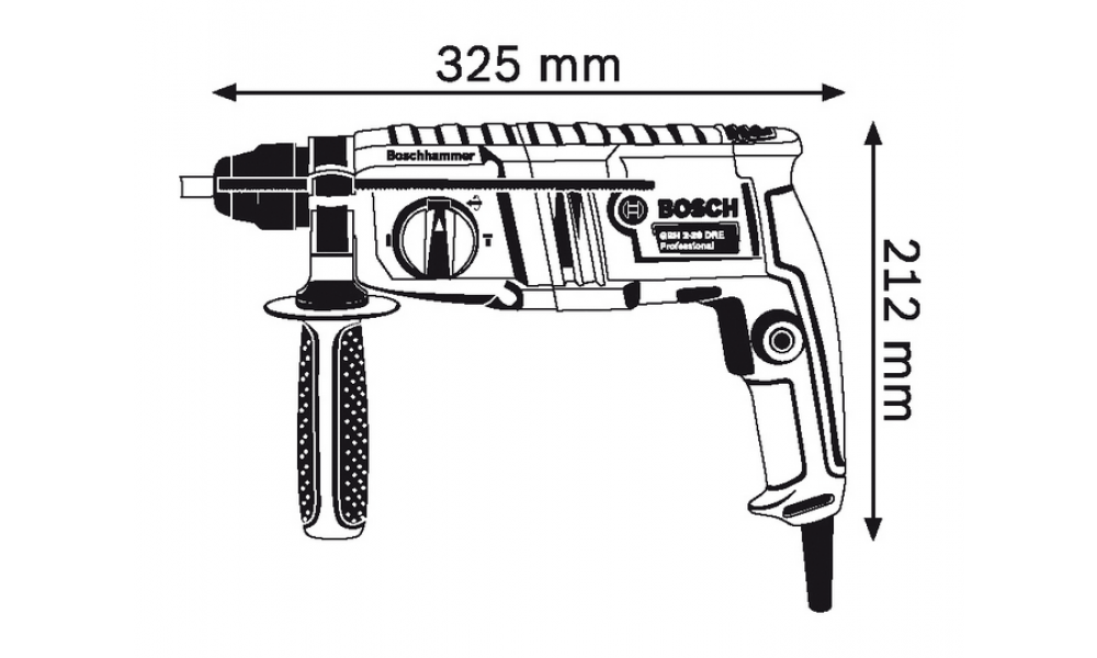 Bosch gbh 2000 discount rotary hammer drill