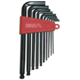 Set of 10 Ballpoint Hexagonal Key Wrenches 1,5mm -10mm Long, 61496