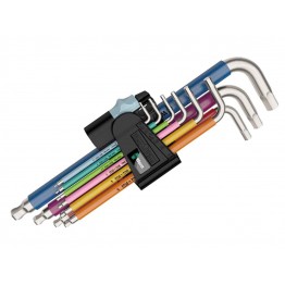 Set Of 9 Extra Long Multicolour Allen Hex Key Set,1.5-10mm,193144