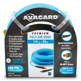 1/4" x 25' Poly Air Hose With Fittings