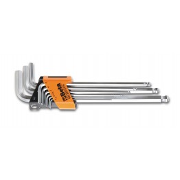 Set of 9 ball head offset hexagon key wrenches, extra-long model, 96LBP/SC9