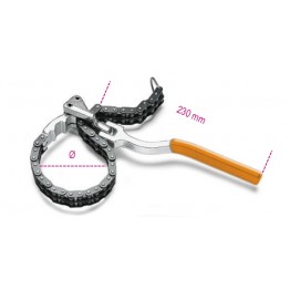 Oil-filter wrench with double chain, 1488L