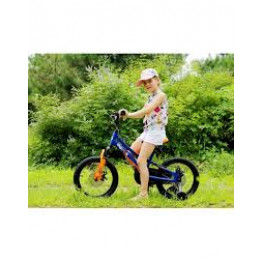 CHIPMUNK MOON 5 18" KIDS BICYCLE FOR BOYS AND GIRLS IN BLUE