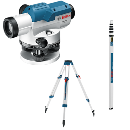 Optical Level GOL 32D/G + Building Tripod BT 160 + Measuring Rod GR 500 Professional