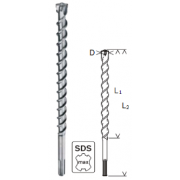 Hammer drill bit SDS-max-7 16 x 400 x 540 mm