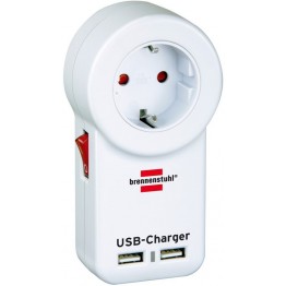 Switchable intermediate plug Eco-line USB Travel Adapter, ULA 21, 1508150