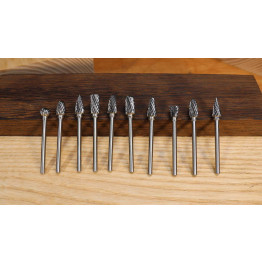 10pcs Carbide Burr Set, Tungsten Steel 