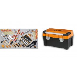 Combined Electrical and Mechanical Tool Box with Assortment of 64 Tools 