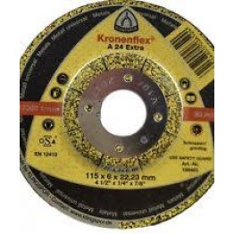 Kronenflex® Grinding discs for Metals A 24 Extra, 115 x 22.23 x 6 mm,  depressed for metal - 1pc - KL341297