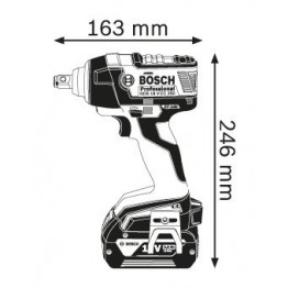 Cordless Impact Wrench, GDS 18 V-EC 250 Professional