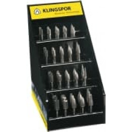 HF 100 set, 40 piece burr set, cut 6, in lockable Klingspor presentation box Carbide Burr KL300627