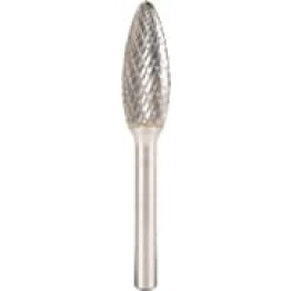 HF 100 H, Flame shaped carbide burr, 12.7mm Diameter, 6mm Shaft Carbide Burr KL296194