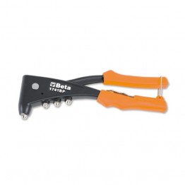 Riveting pliers supplied with 4 interchangeable nozzles 1741BP
