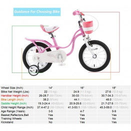 Little Swan, RB18-18, 18" Pink Girl's Bicycle for 5-9 years