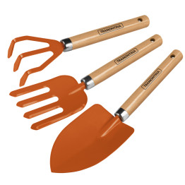 Garden Tool Set, 3pcs with Wooden Handle