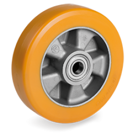 200mm "TR" Polyurethane Wheels high thickness, Aluminium centre 652306