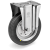200mm Standard Rubber Wheels, pressed steel discs, swivel top plate bracket type NL,535706