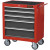 Roller cabinet 5 drawers, Blue color.