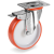 100mm Injection Polyurethane Wheels, Polyamide 6 Centre, Swivel Top Plate Bracket type NLX 606702