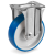 125mm Impact Polyurethane Wheels, Polyamide 6  Centre, Swivel Top Plate Bracket type NL 614803
