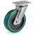 200mm TR-Roll Polyurethane Wheels, Cast Iron centre, swivel top plate bracket EE MHD 628316