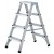 Double-Sided Stepladder Aluminium Professional Quality 3 x 2 Rungs