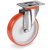 80mm Injection Polyurethane Wheels, Polyamide 6 centre, Swivel top plate bracket type NLX 604401