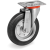 125mm Standard Rubber Wheels, pressed steel discs, swivel top plate bracket type NL,535003