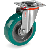 100mm TR-ROLL Polyurethane Wheels, Polyamid 6 centre, swivel top plate bracket type NLX 625122